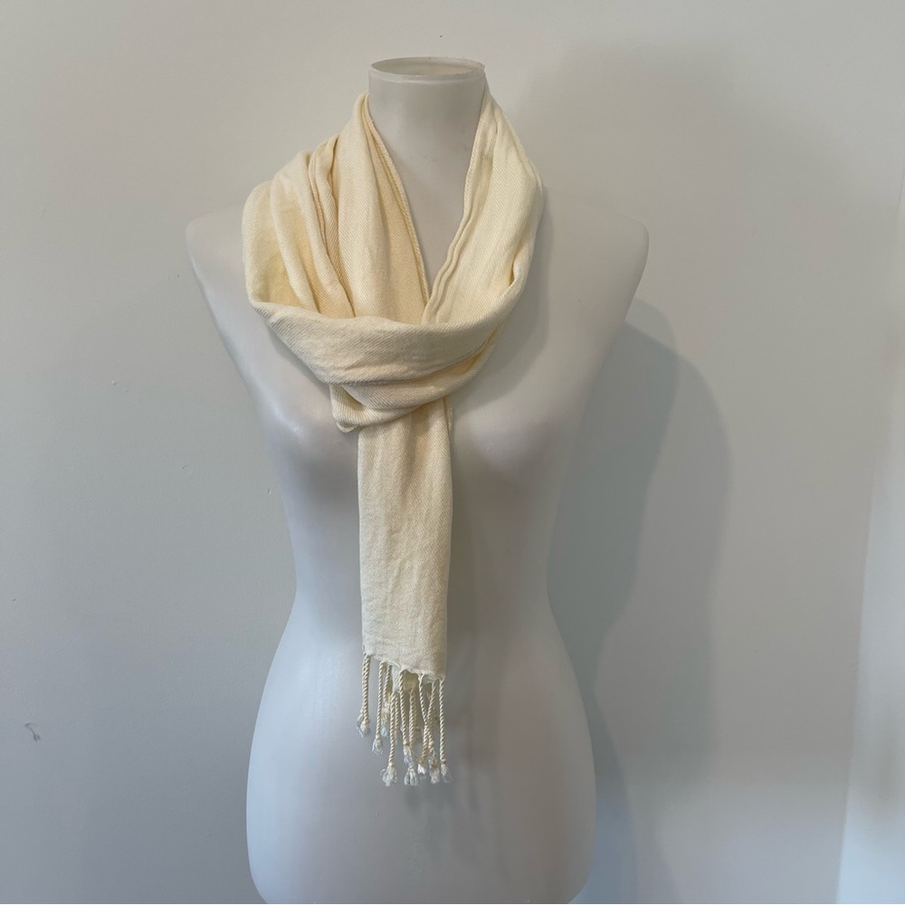 Lightweight soft ivory scarf. Perfect for warmer weather.